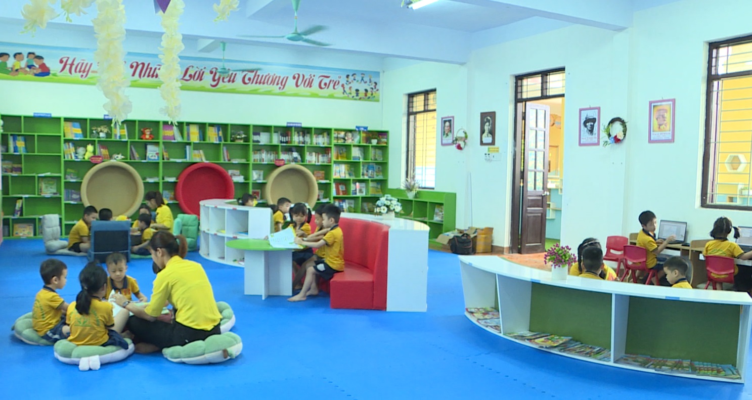 Trường mầm non Cẩm Phúc xây dựng thư viện thân thiện với trẻ